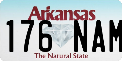 AR license plate 176NAM