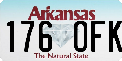 AR license plate 176OFK