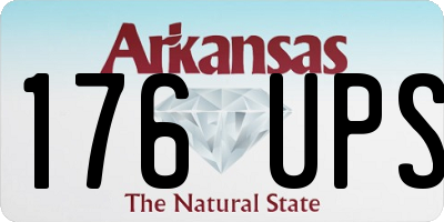 AR license plate 176UPS