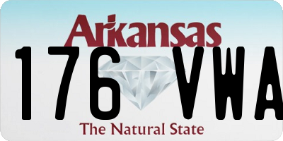 AR license plate 176VWA