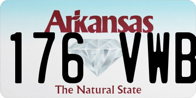 AR license plate 176VWB