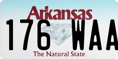 AR license plate 176WAA
