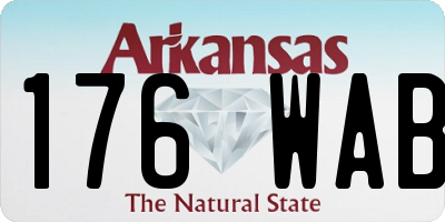 AR license plate 176WAB