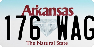 AR license plate 176WAG