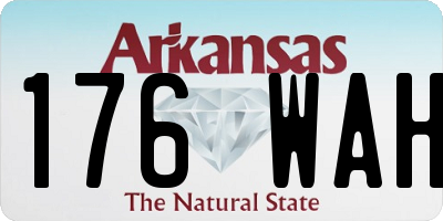 AR license plate 176WAH
