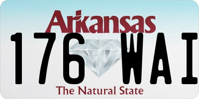 AR license plate 176WAI