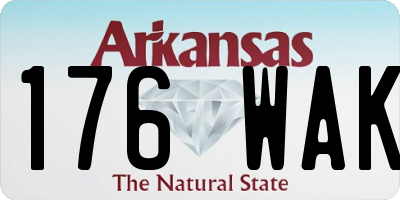 AR license plate 176WAK