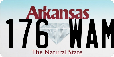 AR license plate 176WAM