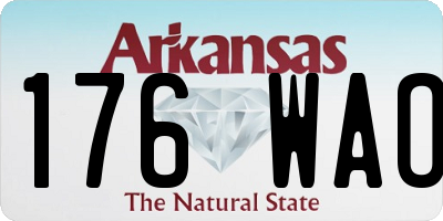 AR license plate 176WAO