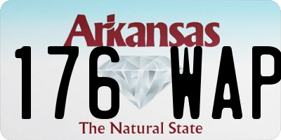 AR license plate 176WAP
