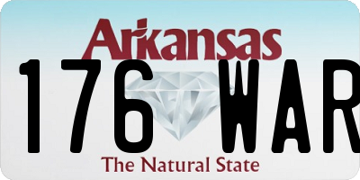 AR license plate 176WAR