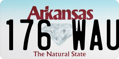 AR license plate 176WAU
