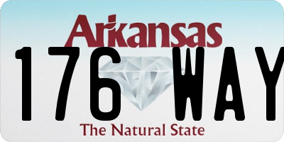 AR license plate 176WAY