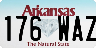 AR license plate 176WAZ
