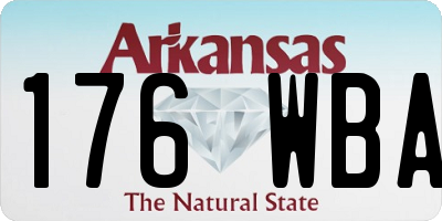 AR license plate 176WBA