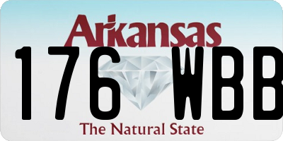 AR license plate 176WBB