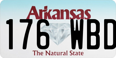 AR license plate 176WBD