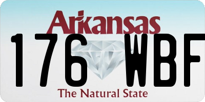 AR license plate 176WBF