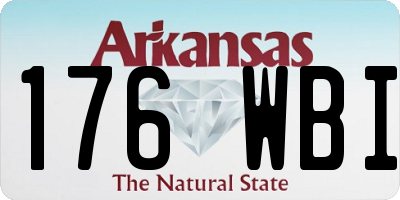 AR license plate 176WBI