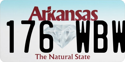 AR license plate 176WBW