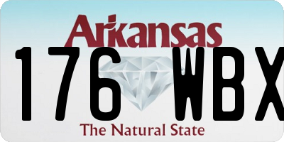 AR license plate 176WBX