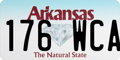 AR license plate 176WCA