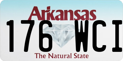 AR license plate 176WCI