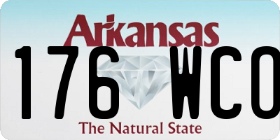 AR license plate 176WCO
