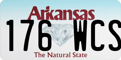 AR license plate 176WCS