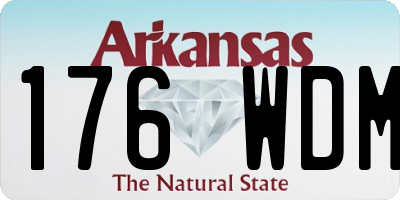 AR license plate 176WDM