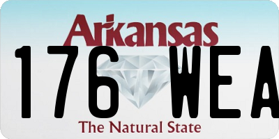 AR license plate 176WEA
