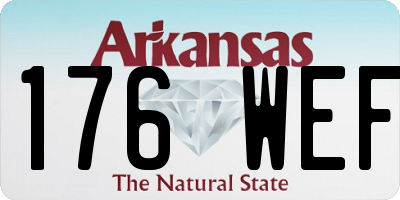 AR license plate 176WEF