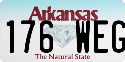 AR license plate 176WEG
