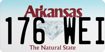 AR license plate 176WEI