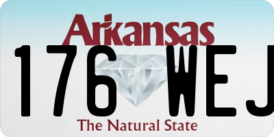 AR license plate 176WEJ