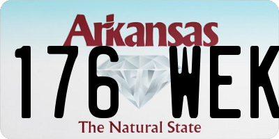 AR license plate 176WEK