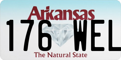 AR license plate 176WEL