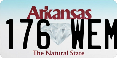 AR license plate 176WEM