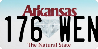 AR license plate 176WEN