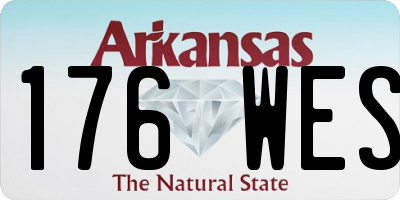 AR license plate 176WES