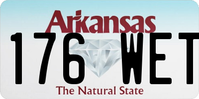 AR license plate 176WET