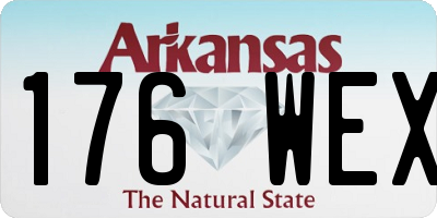 AR license plate 176WEX