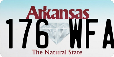 AR license plate 176WFA
