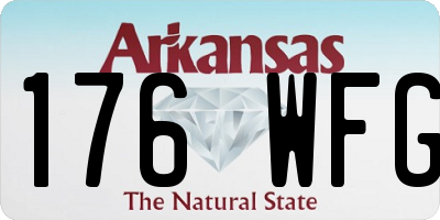 AR license plate 176WFG