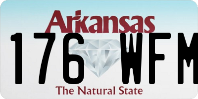 AR license plate 176WFM