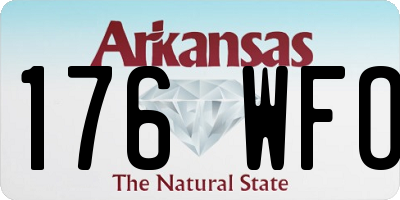 AR license plate 176WFO