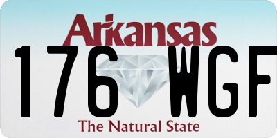 AR license plate 176WGF
