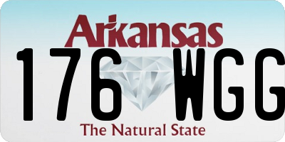 AR license plate 176WGG