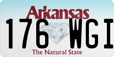 AR license plate 176WGI
