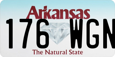 AR license plate 176WGN